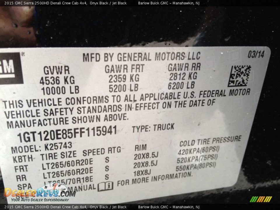 2015 GMC Sierra 2500HD Denali Crew Cab 4x4 Onyx Black / Jet Black Photo #9