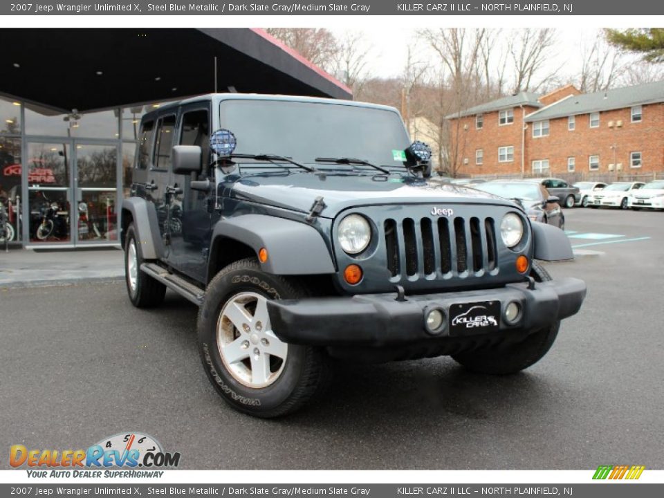 2007 Jeep Wrangler Unlimited X Steel Blue Metallic / Dark Slate Gray/Medium Slate Gray Photo #1