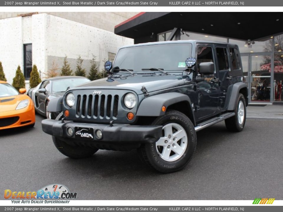 2007 Jeep Wrangler Unlimited X Steel Blue Metallic / Dark Slate Gray/Medium Slate Gray Photo #3