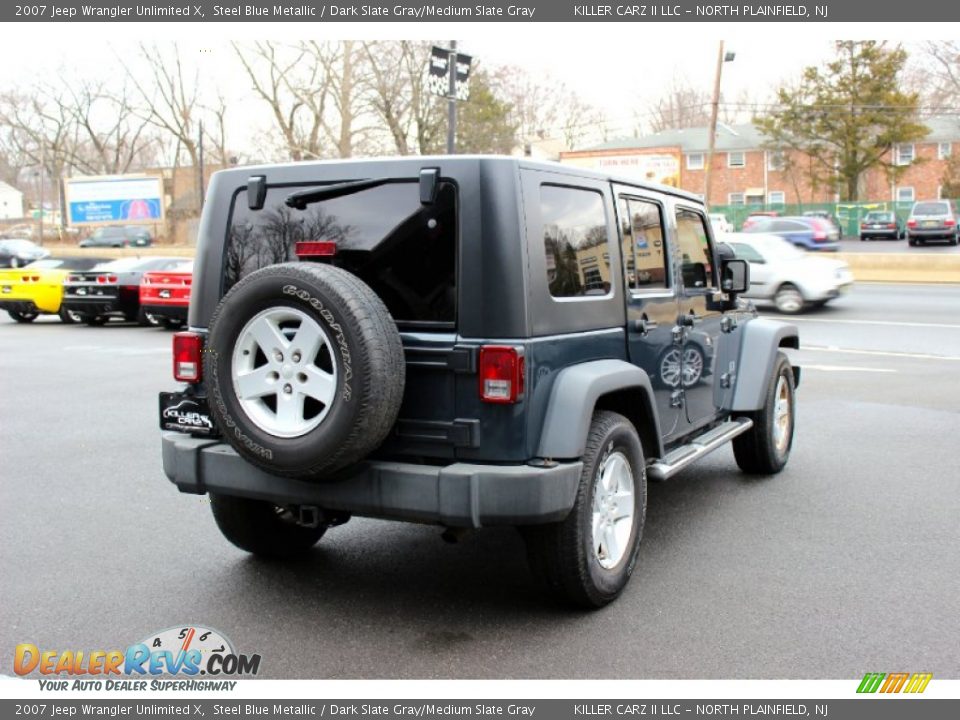 2007 Jeep Wrangler Unlimited X Steel Blue Metallic / Dark Slate Gray/Medium Slate Gray Photo #7