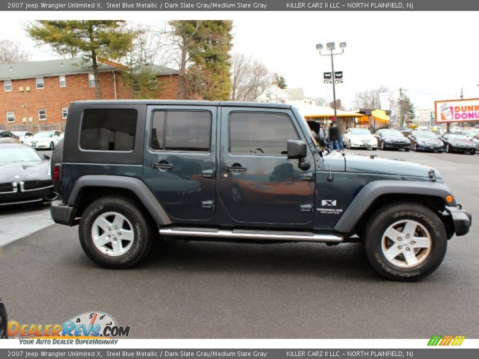 2007 Jeep Wrangler Unlimited X Steel Blue Metallic / Dark Slate Gray/Medium Slate Gray Photo #10