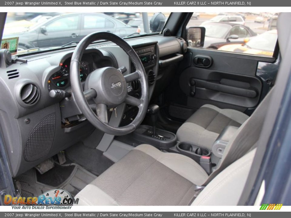 2007 Jeep Wrangler Unlimited X Steel Blue Metallic / Dark Slate Gray/Medium Slate Gray Photo #13