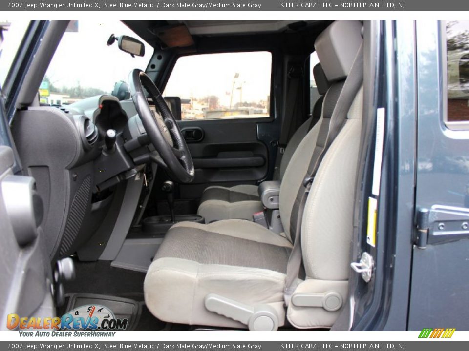 2007 Jeep Wrangler Unlimited X Steel Blue Metallic / Dark Slate Gray/Medium Slate Gray Photo #14
