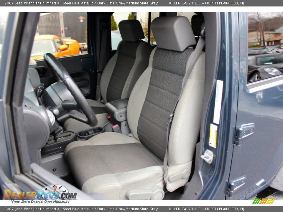 2007 Jeep Wrangler Unlimited X Steel Blue Metallic / Dark Slate Gray/Medium Slate Gray Photo #15