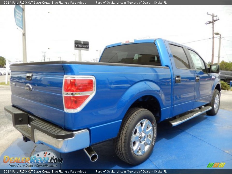 2014 Ford F150 XLT SuperCrew Blue Flame / Pale Adobe Photo #3