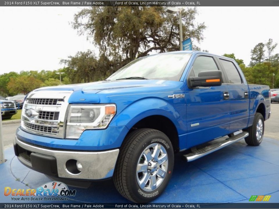 2014 Ford F150 XLT SuperCrew Blue Flame / Pale Adobe Photo #1