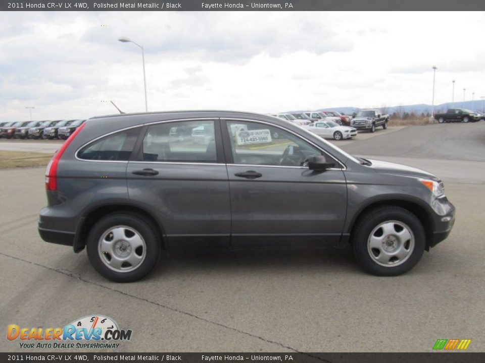 2011 Honda CR-V LX 4WD Polished Metal Metallic / Black Photo #4