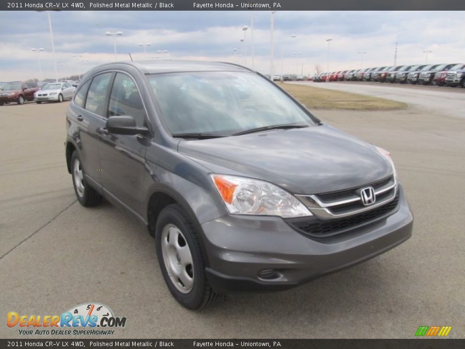 2011 Honda CR-V LX 4WD Polished Metal Metallic / Black Photo #5