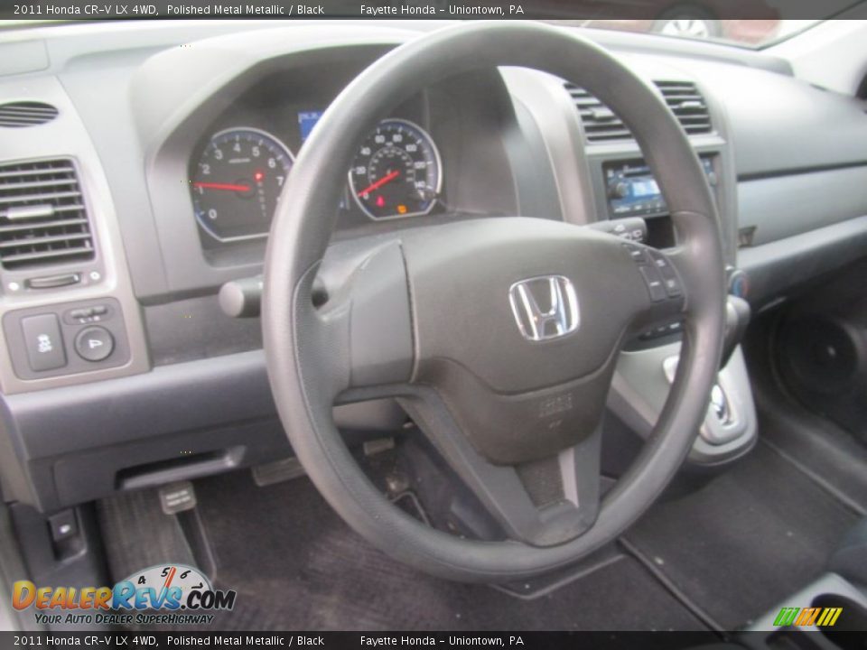 2011 Honda CR-V LX 4WD Polished Metal Metallic / Black Photo #10