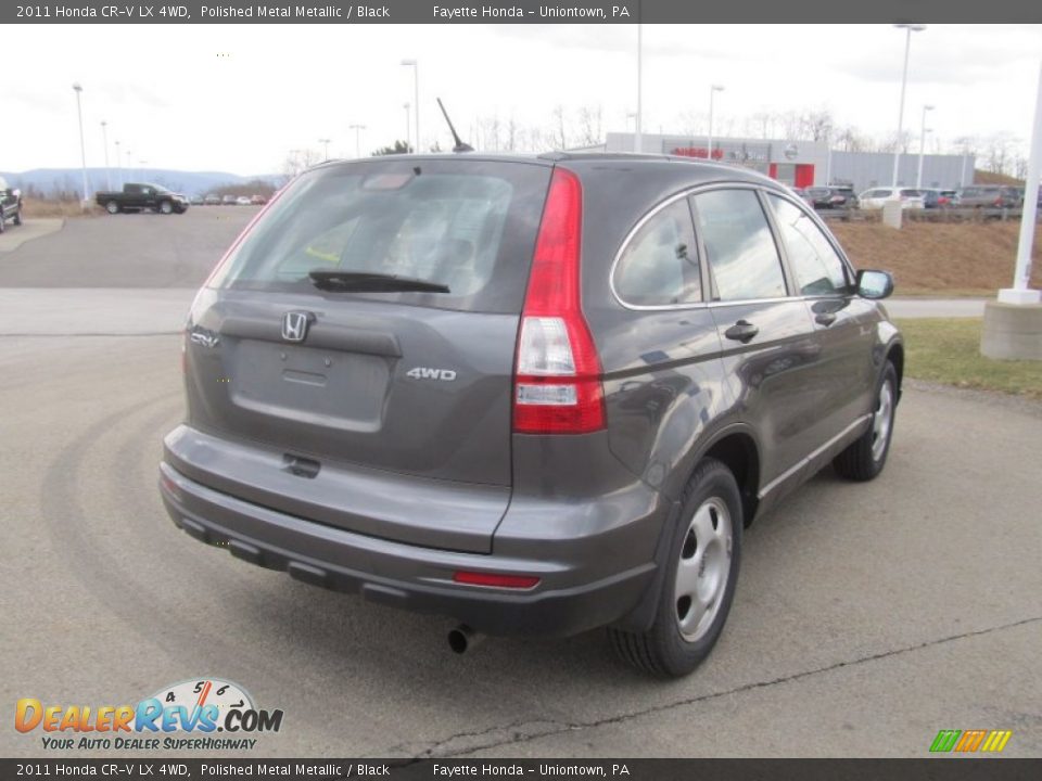 2011 Honda CR-V LX 4WD Polished Metal Metallic / Black Photo #16