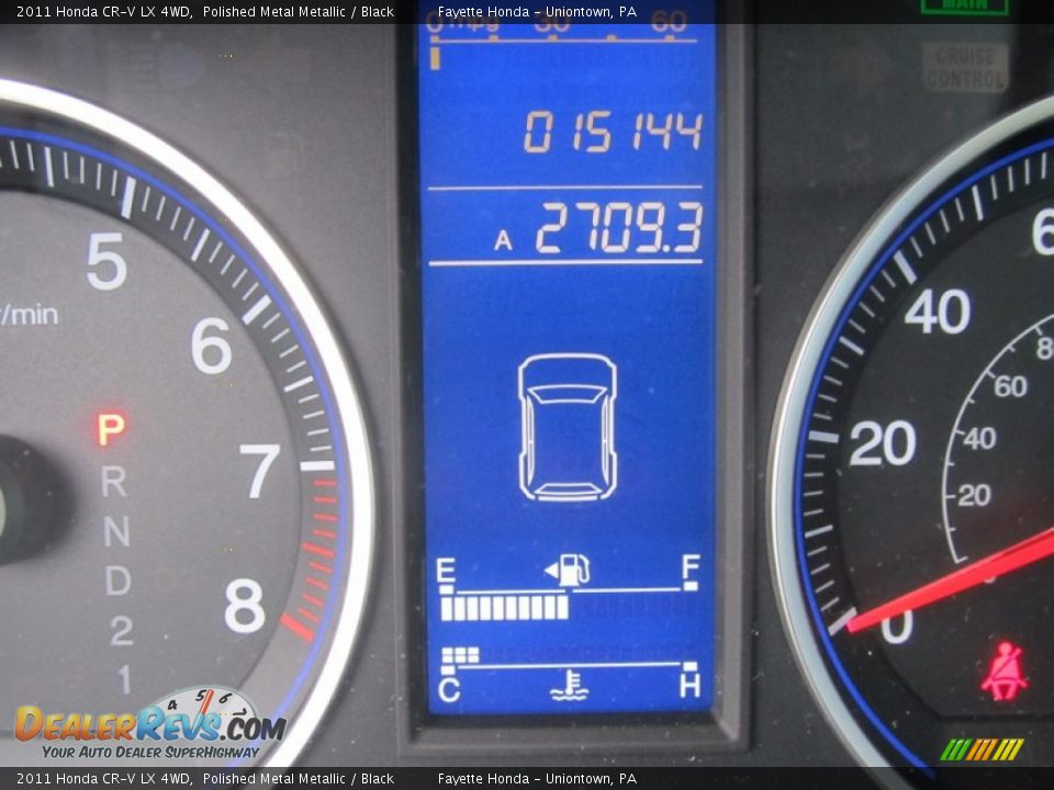 2011 Honda CR-V LX 4WD Polished Metal Metallic / Black Photo #20