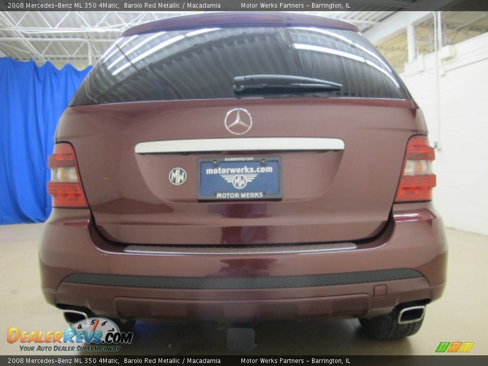 2008 Mercedes-Benz ML 350 4Matic Barolo Red Metallic / Macadamia Photo #8