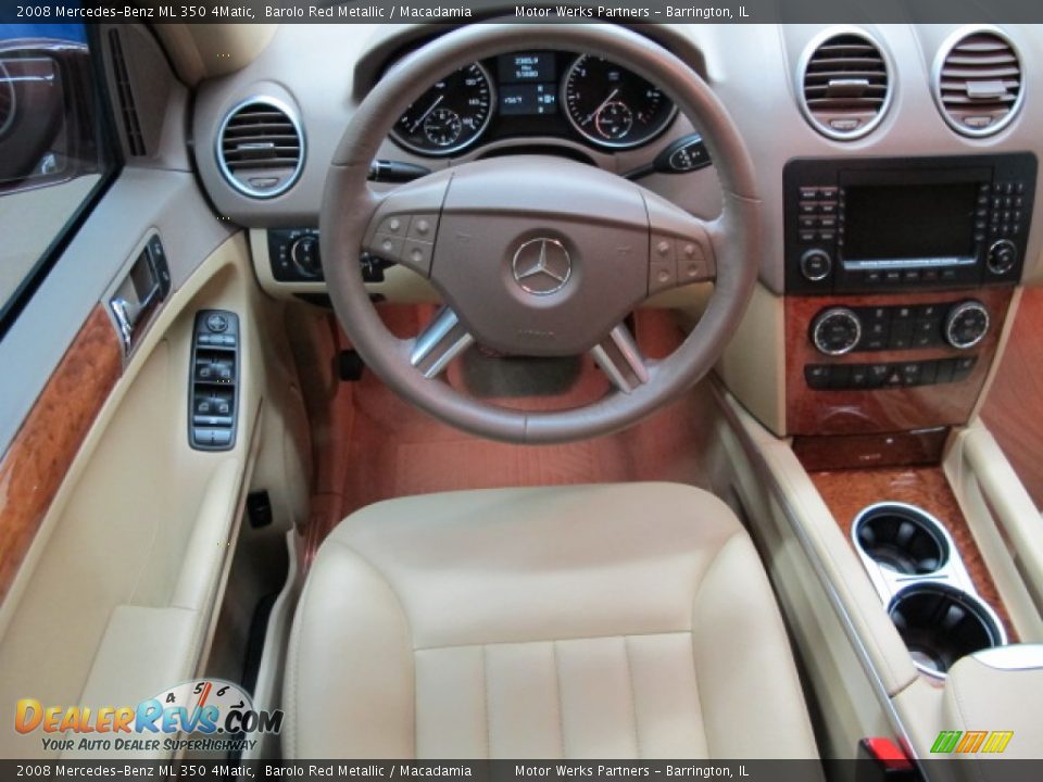 2008 Mercedes-Benz ML 350 4Matic Barolo Red Metallic / Macadamia Photo #24