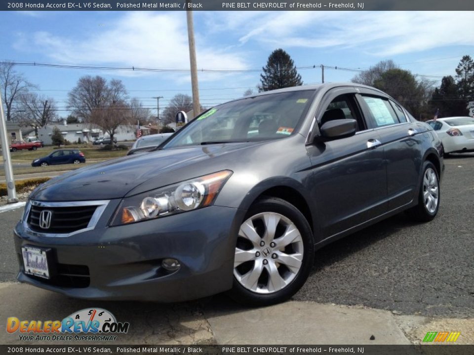 2008 Honda Accord EX-L V6 Sedan Polished Metal Metallic / Black Photo #1