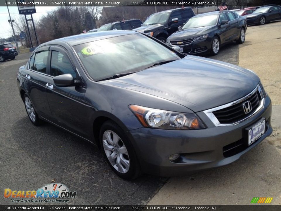 2008 Honda Accord EX-L V6 Sedan Polished Metal Metallic / Black Photo #5