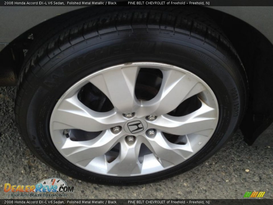 2008 Honda Accord EX-L V6 Sedan Polished Metal Metallic / Black Photo #7