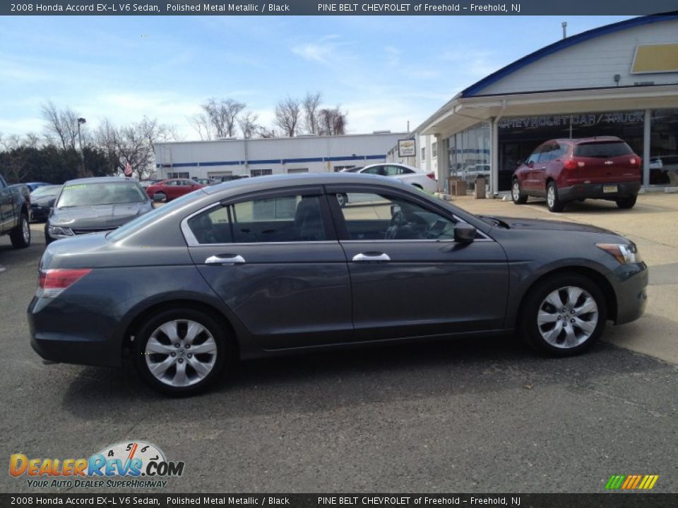 2008 Honda Accord EX-L V6 Sedan Polished Metal Metallic / Black Photo #8