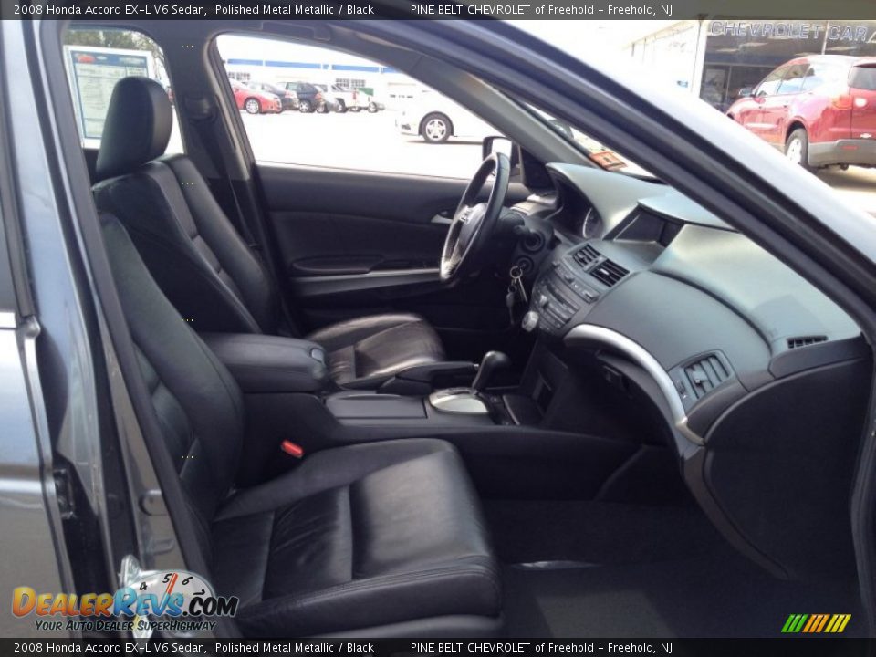 2008 Honda Accord EX-L V6 Sedan Polished Metal Metallic / Black Photo #11