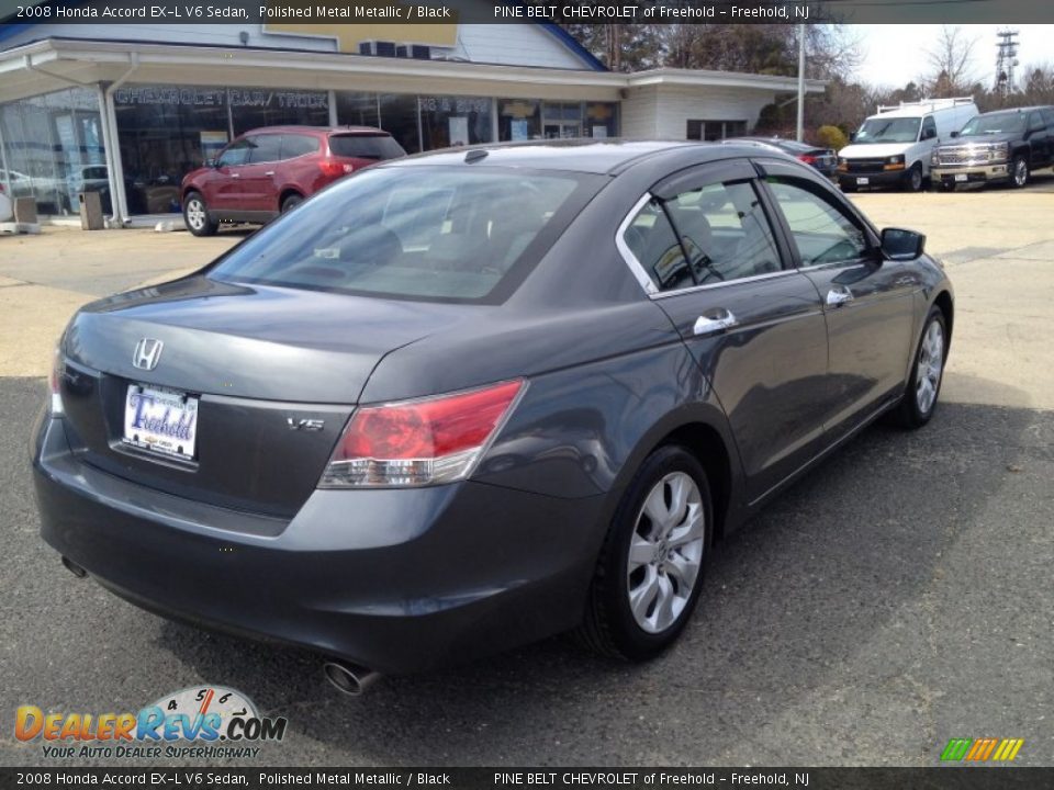 2008 Honda Accord EX-L V6 Sedan Polished Metal Metallic / Black Photo #14