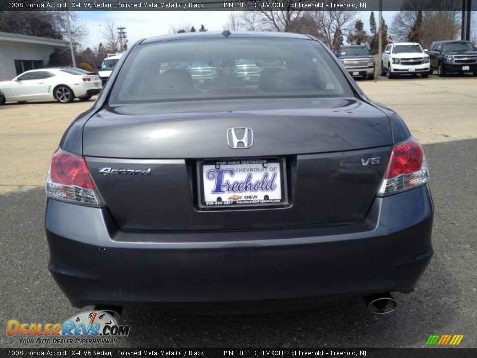2008 Honda Accord EX-L V6 Sedan Polished Metal Metallic / Black Photo #15