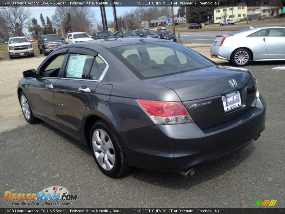2008 Honda Accord EX-L V6 Sedan Polished Metal Metallic / Black Photo #16