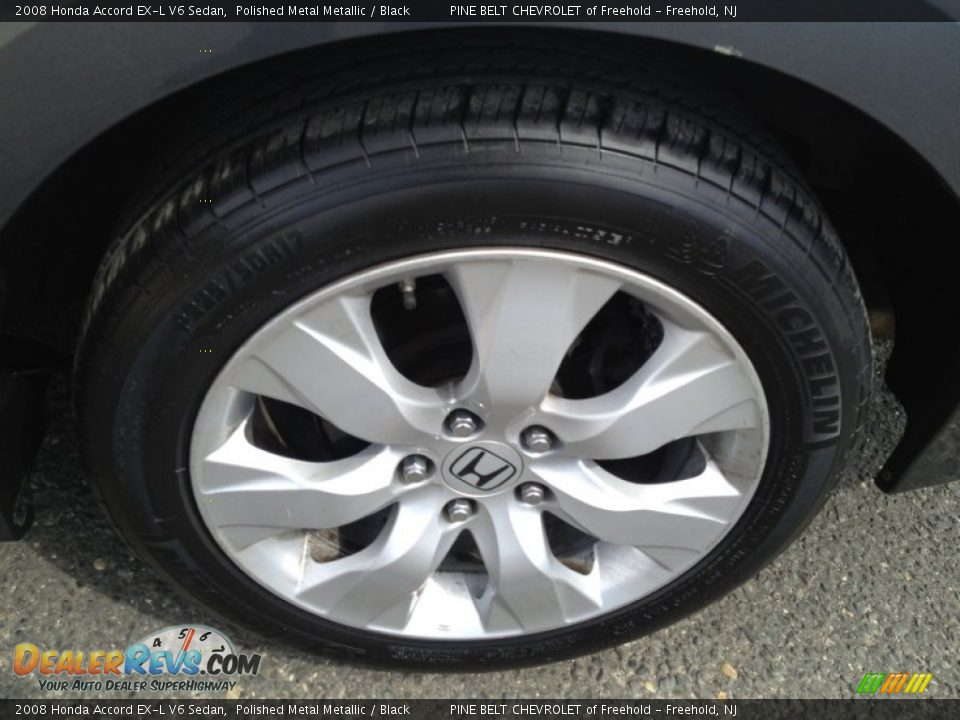 2008 Honda Accord EX-L V6 Sedan Polished Metal Metallic / Black Photo #17