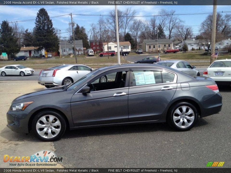 2008 Honda Accord EX-L V6 Sedan Polished Metal Metallic / Black Photo #18