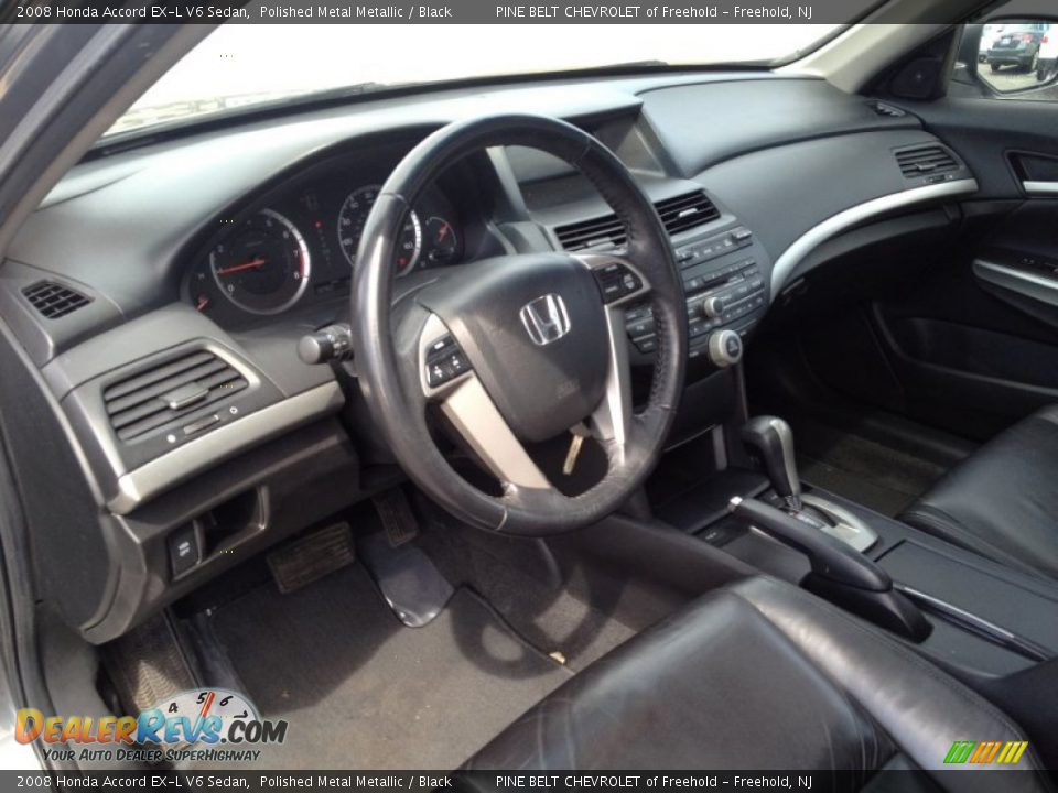 2008 Honda Accord EX-L V6 Sedan Polished Metal Metallic / Black Photo #24