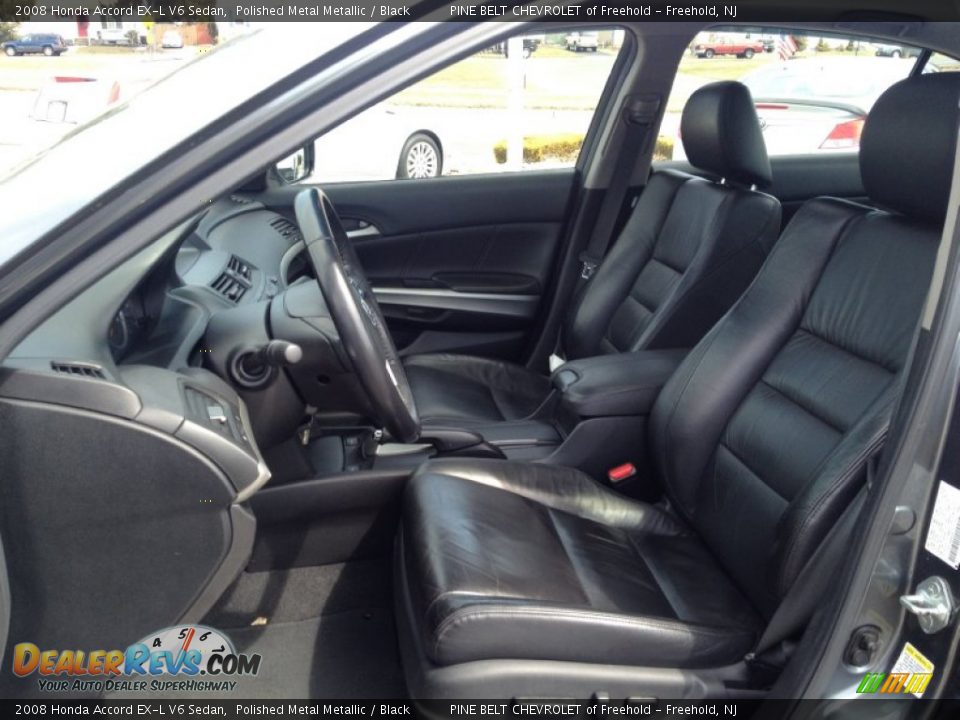 2008 Honda Accord EX-L V6 Sedan Polished Metal Metallic / Black Photo #25