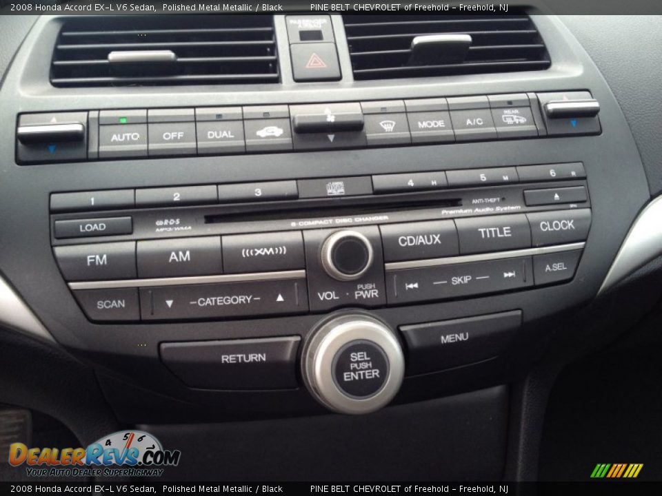 2008 Honda Accord EX-L V6 Sedan Polished Metal Metallic / Black Photo #29