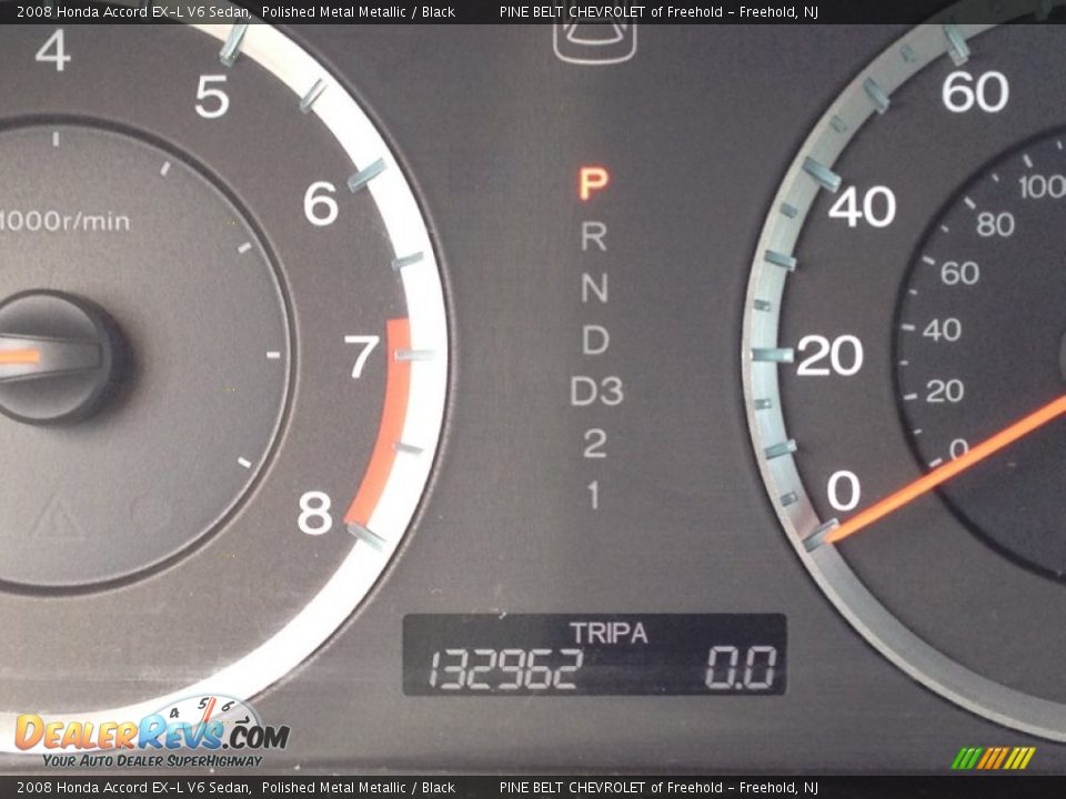 2008 Honda Accord EX-L V6 Sedan Polished Metal Metallic / Black Photo #30
