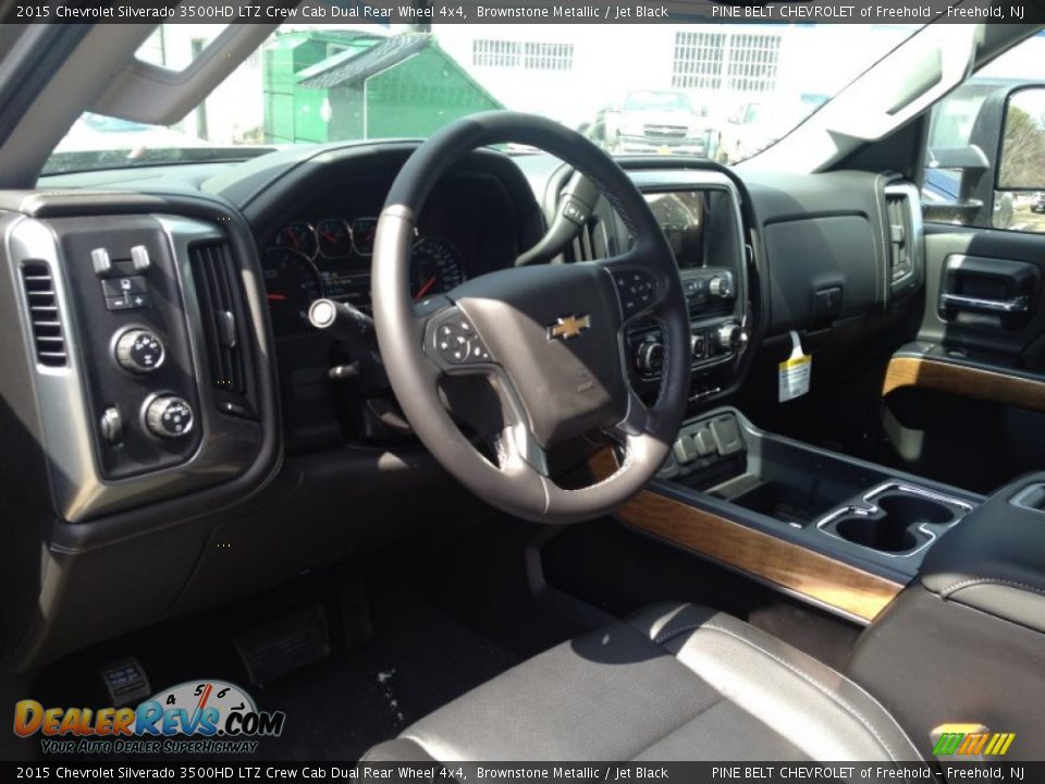 2015 Chevrolet Silverado 3500HD LTZ Crew Cab Dual Rear Wheel 4x4 Brownstone Metallic / Jet Black Photo #7