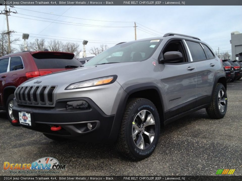 2014 Jeep Cherokee Trailhawk 4x4 Billet Silver Metallic / Morocco - Black Photo #1