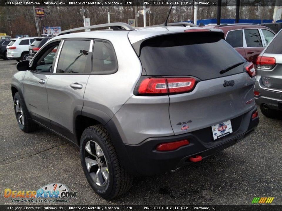 2014 Jeep Cherokee Trailhawk 4x4 Billet Silver Metallic / Morocco - Black Photo #4