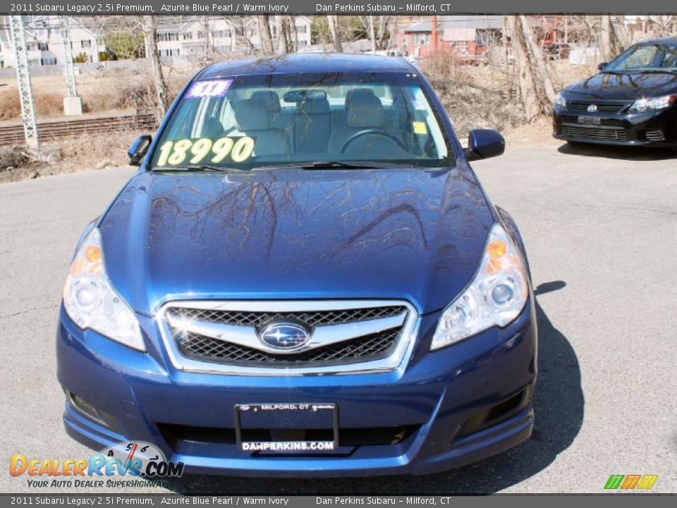 2011 Subaru Legacy 2.5i Premium Azurite Blue Pearl / Warm Ivory Photo #2
