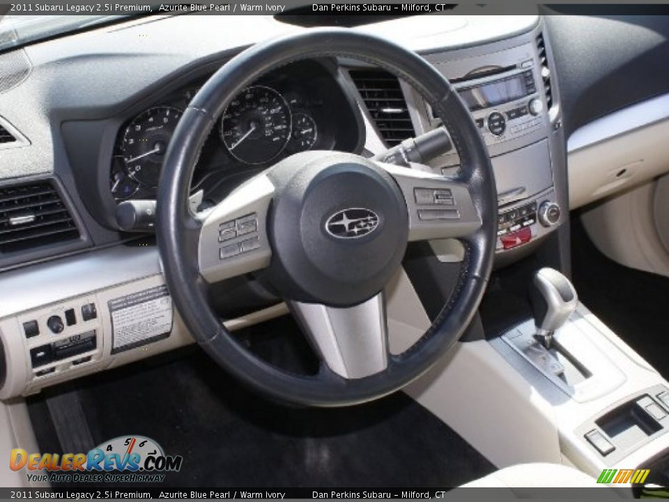 2011 Subaru Legacy 2.5i Premium Azurite Blue Pearl / Warm Ivory Photo #5