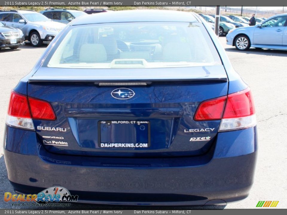 2011 Subaru Legacy 2.5i Premium Azurite Blue Pearl / Warm Ivory Photo #7