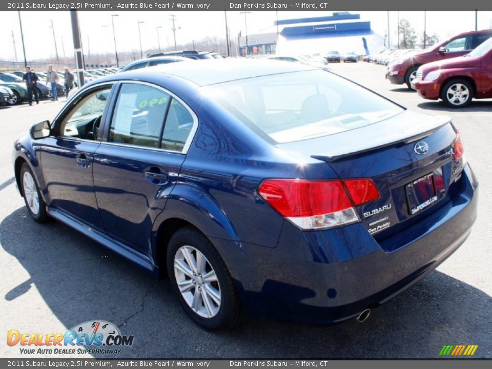 2011 Subaru Legacy 2.5i Premium Azurite Blue Pearl / Warm Ivory Photo #10
