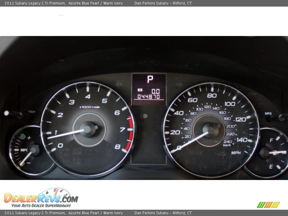 2011 Subaru Legacy 2.5i Premium Azurite Blue Pearl / Warm Ivory Photo #16