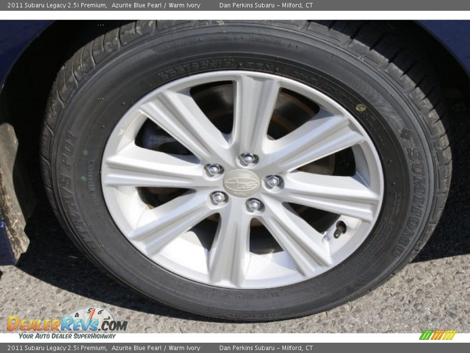 2011 Subaru Legacy 2.5i Premium Azurite Blue Pearl / Warm Ivory Photo #17
