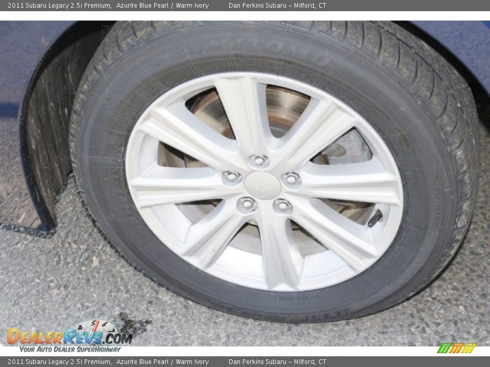 2011 Subaru Legacy 2.5i Premium Azurite Blue Pearl / Warm Ivory Photo #20
