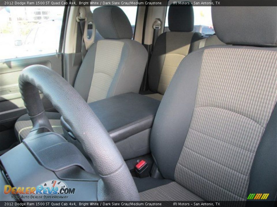 2012 Dodge Ram 1500 ST Quad Cab 4x4 Bright White / Dark Slate Gray/Medium Graystone Photo #10