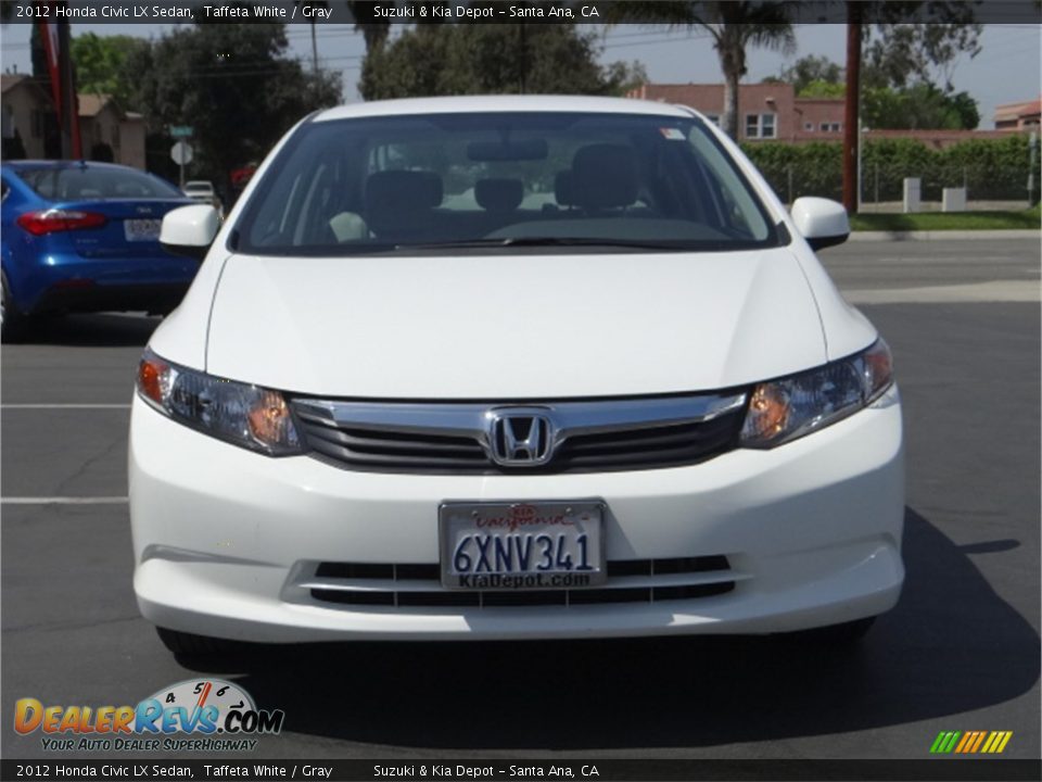 2012 Honda Civic LX Sedan Taffeta White / Gray Photo #7