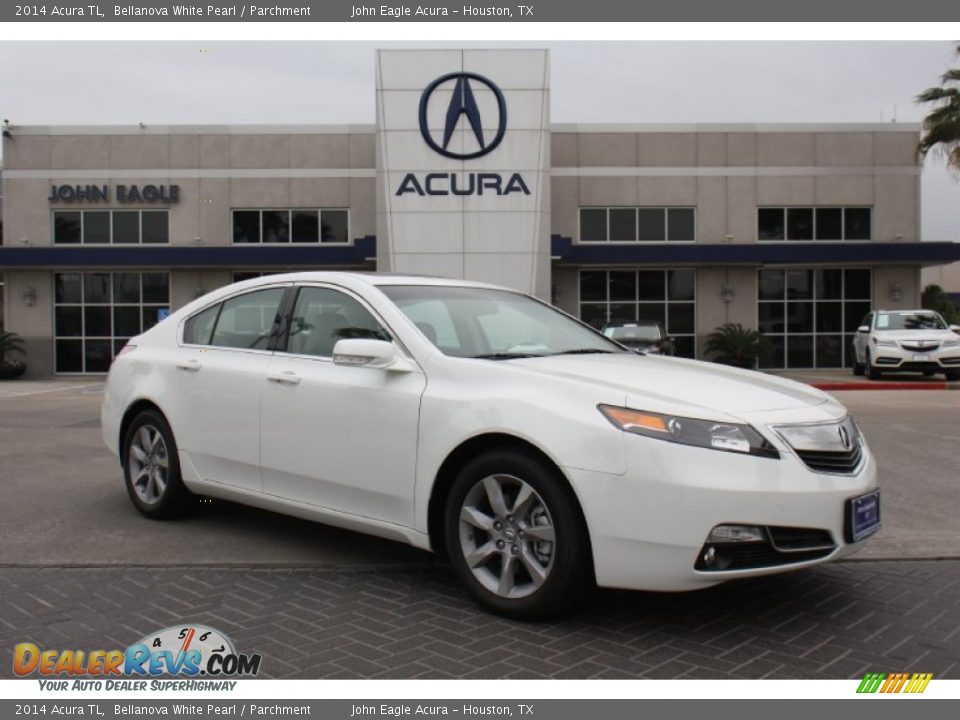 2014 Acura TL Bellanova White Pearl / Parchment Photo #1