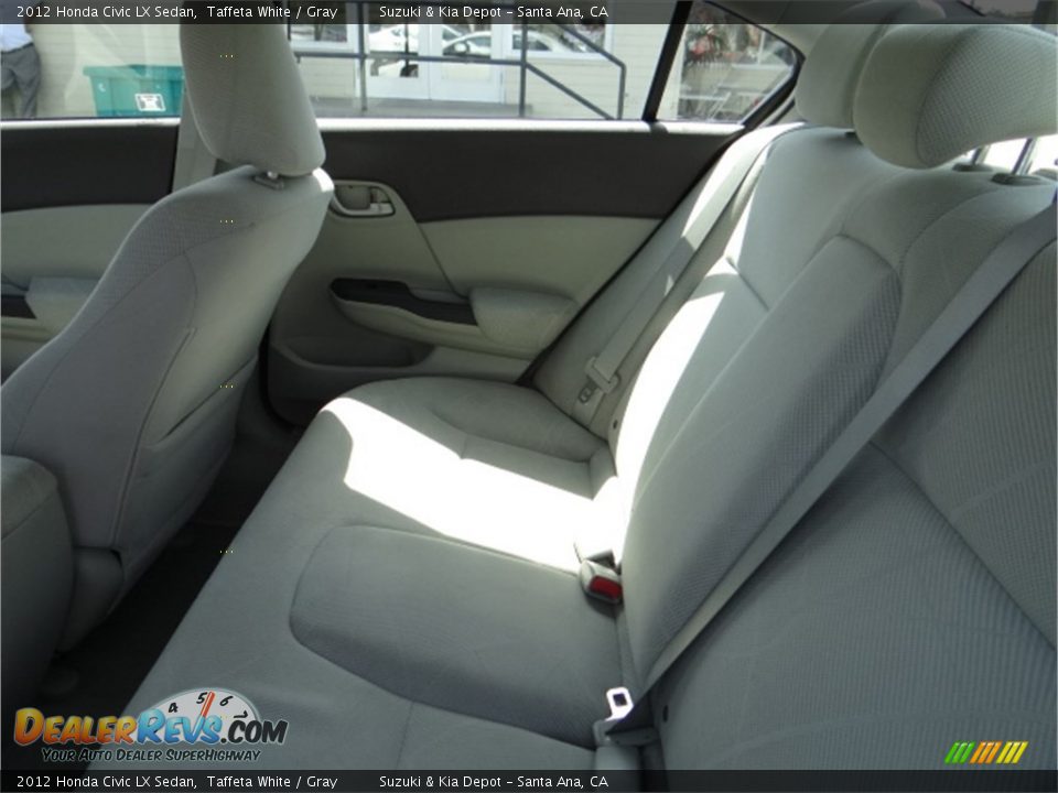 2012 Honda Civic LX Sedan Taffeta White / Gray Photo #11
