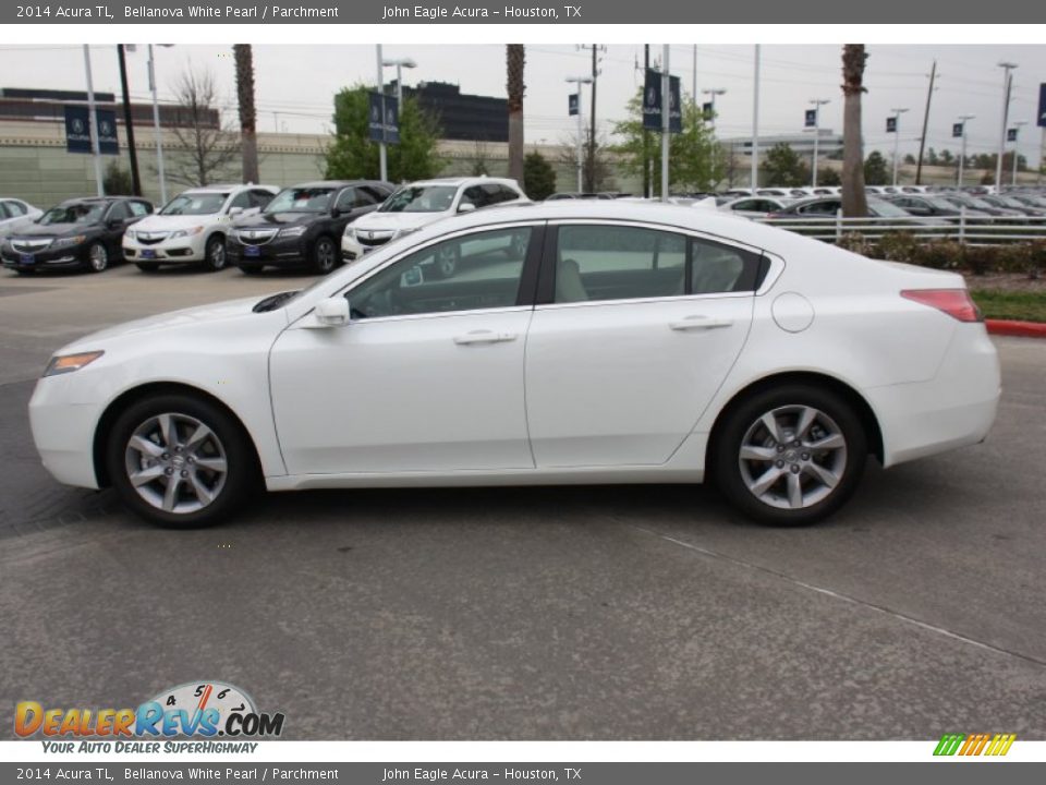 2014 Acura TL Bellanova White Pearl / Parchment Photo #4