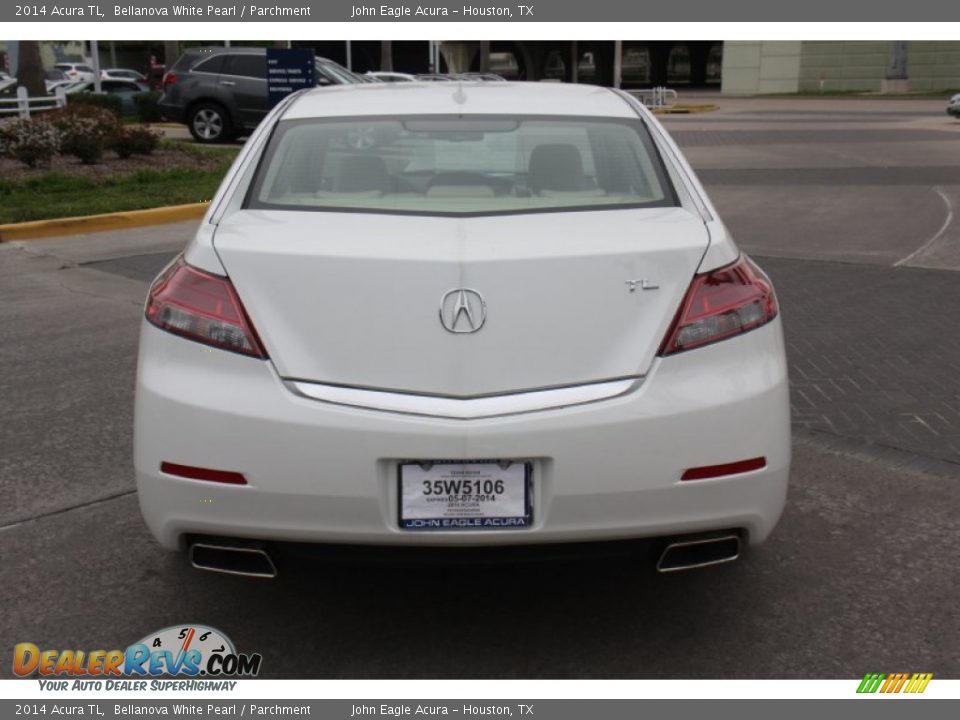 2014 Acura TL Bellanova White Pearl / Parchment Photo #6