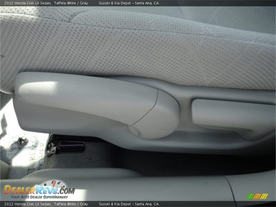 2012 Honda Civic LX Sedan Taffeta White / Gray Photo #15