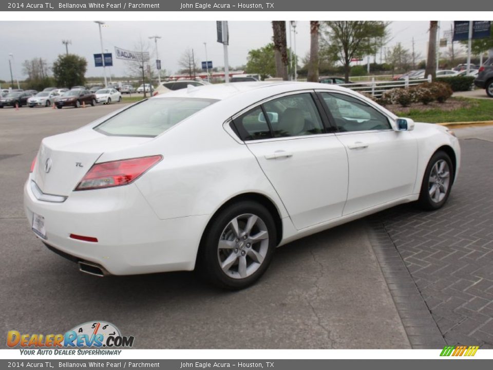 2014 Acura TL Bellanova White Pearl / Parchment Photo #7