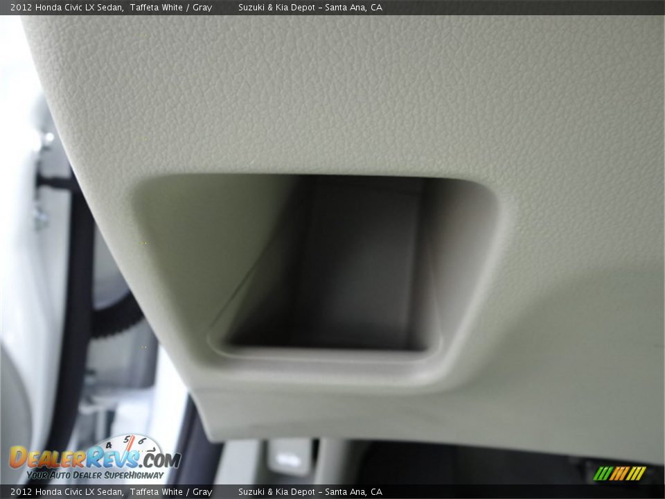 2012 Honda Civic LX Sedan Taffeta White / Gray Photo #18